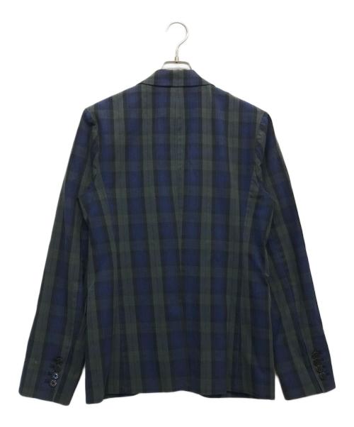 Marc by Marc Jacobs（マークバイマークジェイコブス）Marc by Marc Jacobs (マークバイマークジェイコブス) 2Bチェックジャケット ネイビー サイズ:XSの古着・服飾アイテム