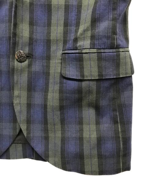 Marc by Marc Jacobs（マークバイマークジェイコブス）Marc by Marc Jacobs (マークバイマークジェイコブス) 2Bチェックジャケット ネイビー サイズ:XSの古着・服飾アイテム