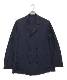 tim.（ティム）の古着「シルクキュプラシャツWジャケット」｜ネイビー