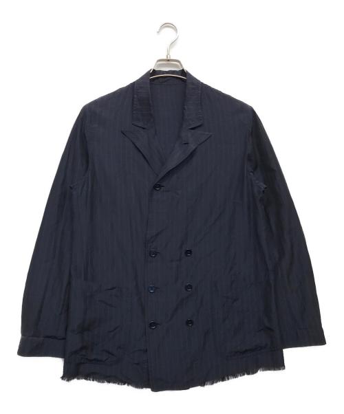 tim.（ティム）tim. (ティム) シルクキュプラシャツWジャケット ネイビー サイズ:2の古着・服飾アイテム