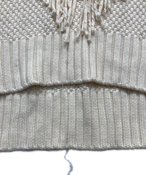 DOUBLE STANDARD CLOTHING（ダブルスタンダードクロージング）DOUBLE STANDARD CLOTHING (ダブルスタンダードクロージング) cashfeel フリンジデザインニット ホワイト サイズ:Fの古着・服飾アイテム