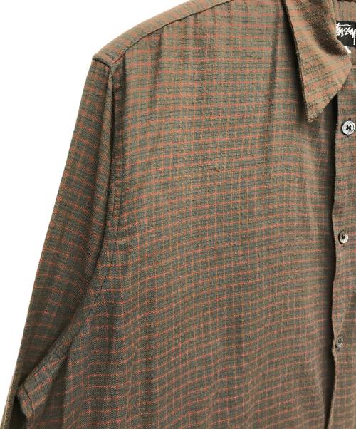 stussy（ステューシー）stussy (ステューシー) オープンカラーシャツ ブラウン サイズ:Lの古着・服飾アイテム