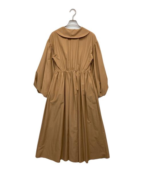 FRAY ID（フレイ アイディー）FRAY ID (フレイ アイディー) バルーンスリーブギャザーワンピース ベージュの古着・服飾アイテム