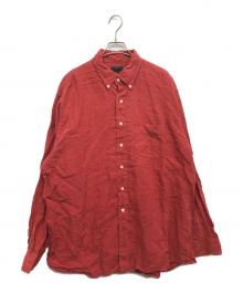 346 BROOKS BROTHERS（346 ブルックスブラザーズ）の古着「リネンボタンダウンシャツ」｜レッド