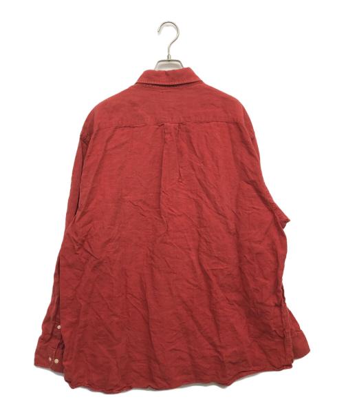 346 BROOKS BROTHERS（346 ブルックスブラザーズ）346 BROOKS BROTHERS (346 ブルックスブラザーズ) リネンボタンダウンシャツ レッド サイズ:XLの古着・服飾アイテム