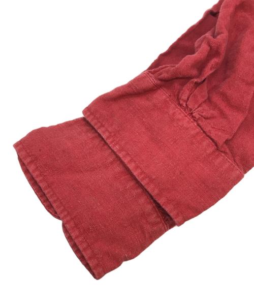 346 BROOKS BROTHERS（346 ブルックスブラザーズ）346 BROOKS BROTHERS (346 ブルックスブラザーズ) リネンボタンダウンシャツ レッド サイズ:XLの古着・服飾アイテム