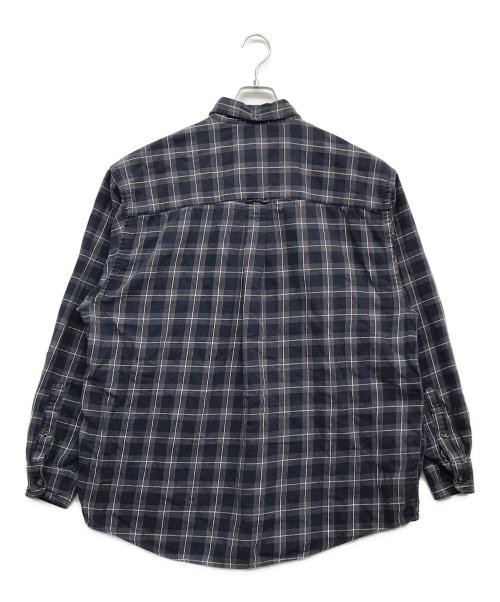 Eddie Bauer（エディーバウアー）Eddie Bauer (エディーバウアー) チェックシャツ ネイビー サイズ:Lの古着・服飾アイテム