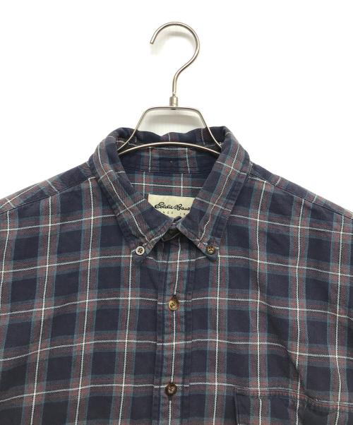 Eddie Bauer（エディーバウアー）Eddie Bauer (エディーバウアー) チェックシャツ ネイビー サイズ:Lの古着・服飾アイテム