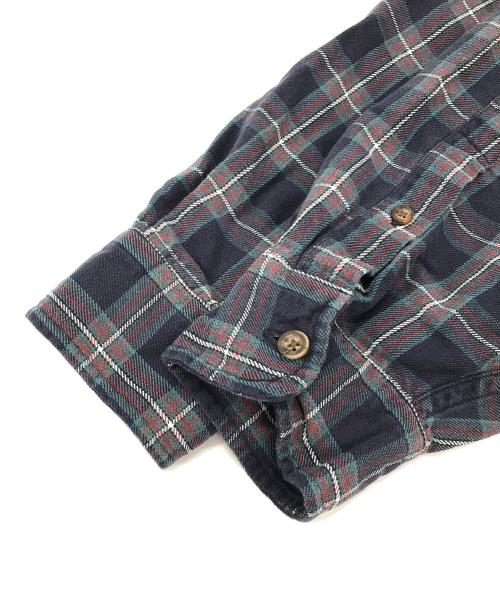 Eddie Bauer（エディーバウアー）Eddie Bauer (エディーバウアー) チェックシャツ ネイビー サイズ:Lの古着・服飾アイテム