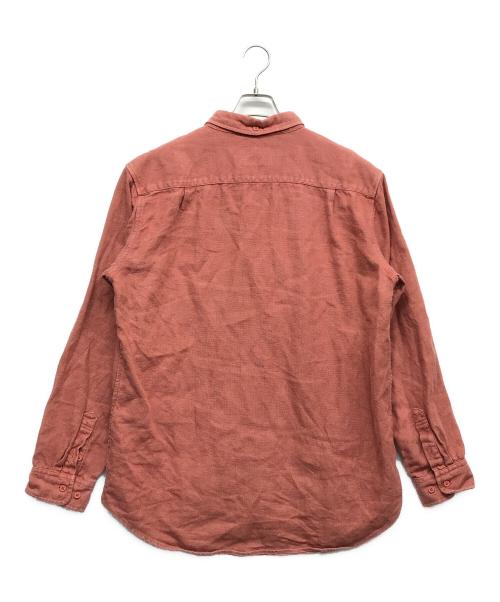 WHIMSY（ウィムジー）WHIMSY (ウィムジー) LINEN DYED SHIRT レッド サイズ:XLの古着・服飾アイテム