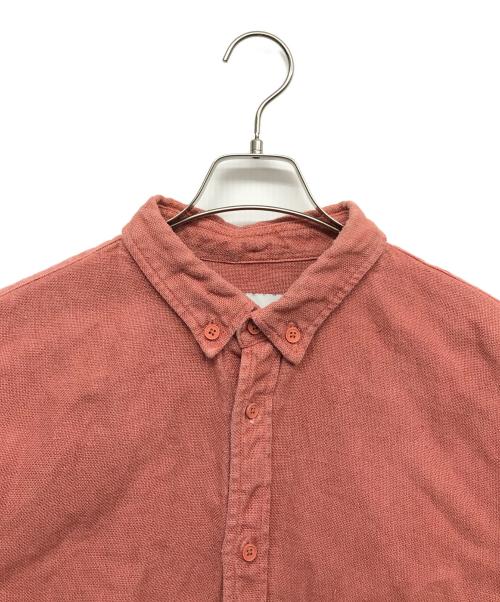 WHIMSY（ウィムジー）WHIMSY (ウィムジー) LINEN DYED SHIRT レッド サイズ:XLの古着・服飾アイテム