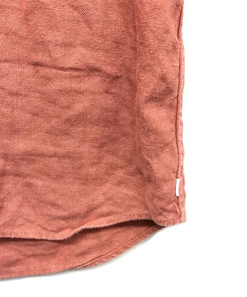 WHIMSY（ウィムジー）WHIMSY (ウィムジー) LINEN DYED SHIRT レッド サイズ:XLの古着・服飾アイテム