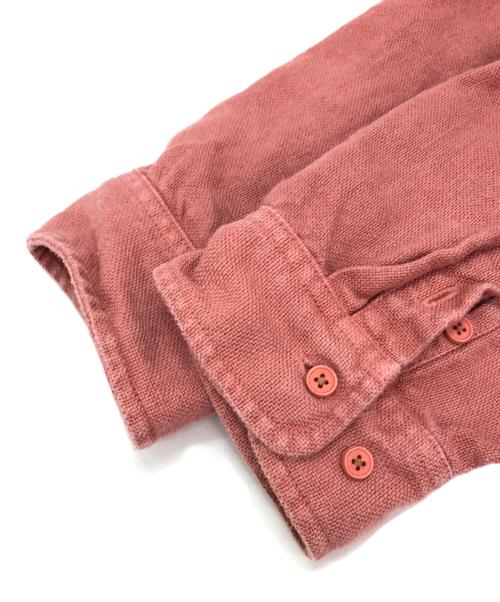WHIMSY（ウィムジー）WHIMSY (ウィムジー) LINEN DYED SHIRT レッド サイズ:XLの古着・服飾アイテム