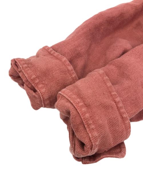 WHIMSY（ウィムジー）WHIMSY (ウィムジー) LINEN DYED SHIRT レッド サイズ:XLの古着・服飾アイテム