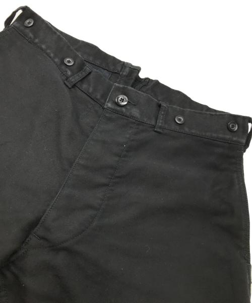 OUTIL（ウティ）OUTIL (ウティ) シンチバックモールスキンパンツ ブラックの古着・服飾アイテム