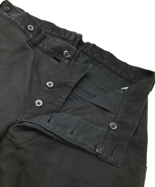 OUTIL（ウティ）OUTIL (ウティ) シンチバックモールスキンパンツ ブラックの古着・服飾アイテム