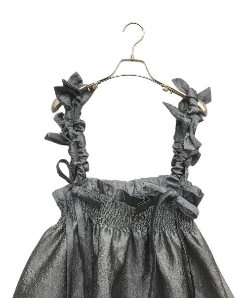 Bibiy.（ビビィ）Bibiy. (ビビィ) MIMI RIBBON SKIRT DARK GRAY シルバー サイズ:Fの古着・服飾アイテム