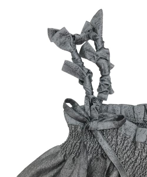 Bibiy.（ビビィ）Bibiy. (ビビィ) MIMI RIBBON SKIRT DARK GRAY シルバー サイズ:Fの古着・服飾アイテム