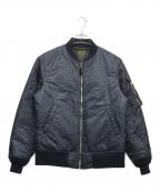 WACKO MARIAワコマリア）の古着「レオパード柄MA-1ジャケット」｜ネイビー