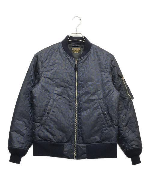 WACKO MARIA（ワコマリア）WACKO MARIA (ワコマリア) レオパード柄MA-1ジャケット ネイビー サイズ:Mの古着・服飾アイテム