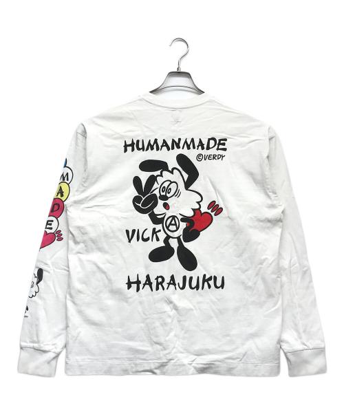 HUMAN MADE（ヒューマンメイド）HUMAN MADE (ヒューマンメイド) VERDY “VICK” (ベルディ― ヴィック) プリントカットソー ホワイト サイズ:XLの古着・服飾アイテム