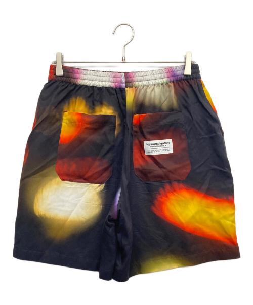 New Amsterdam（ニューアムステルダム）New Amsterdam (ニューアムステルダム) 総柄ハーフパンツ ブラック サイズ:Lの古着・服飾アイテム