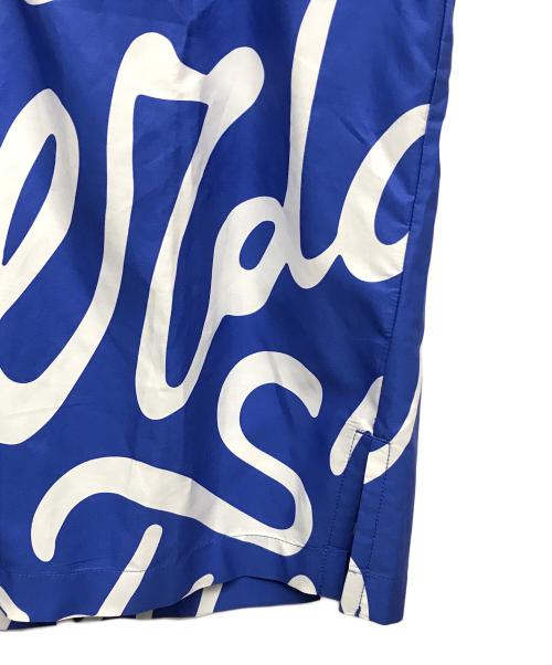 MewAmsterdam（ニューアムステルダム）MewAmsterdam (ニューアムステルダム) 総柄オープンカラーシャツ ブルー サイズ:Lの古着・服飾アイテム