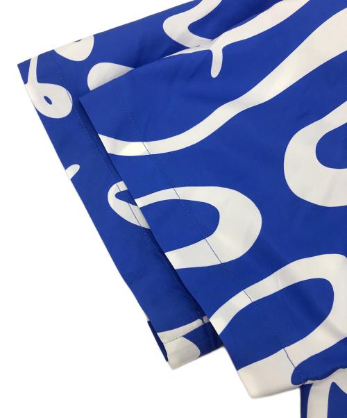 MewAmsterdam（ニューアムステルダム）MewAmsterdam (ニューアムステルダム) 総柄オープンカラーシャツ ブルー サイズ:Lの古着・服飾アイテム