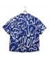 MewAmsterdam (ニューアムステルダム) 総柄オープンカラーシャツ ブルー サイズ:L：7000円