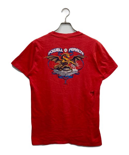 powell peralta（パウエルペラルタ）POWELL PERALTA (パウエルペラルタ) 80`sドラゴンプリントTシャツ レッド サイズ:Mの古着・服飾アイテム
