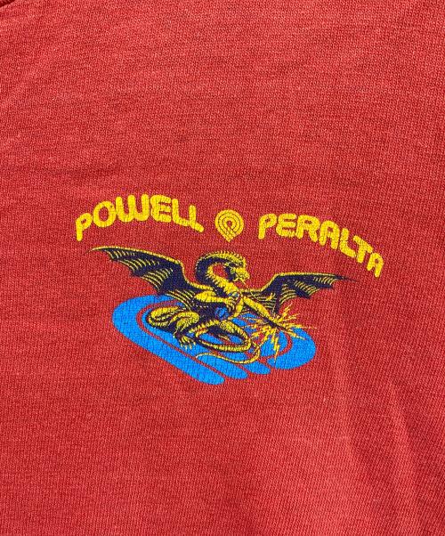 powell peralta（パウエルペラルタ）POWELL PERALTA (パウエルペラルタ) 80`sドラゴンプリントTシャツ レッド サイズ:Mの古着・服飾アイテム