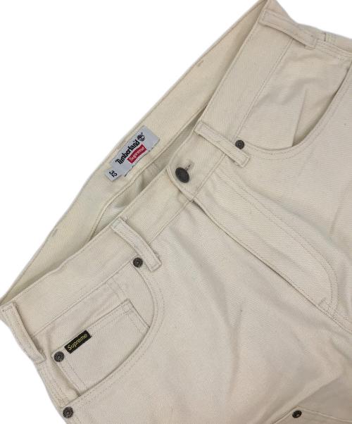 SUPREME（シュプリーム）Supreme (シュプリーム) Timberland (ティンバーランド) ダブルニーパンツ ホワイト サイズ:32の古着・服飾アイテム
