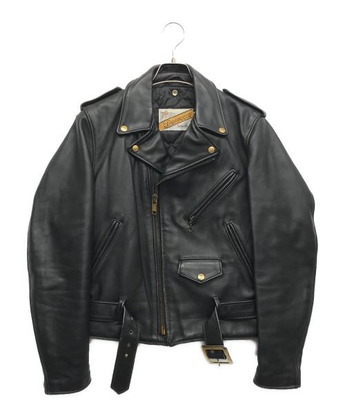 Schott（ショット）Schott (ショット) ダブルライダースジャケット ブラック サイズ:36の古着・服飾アイテム