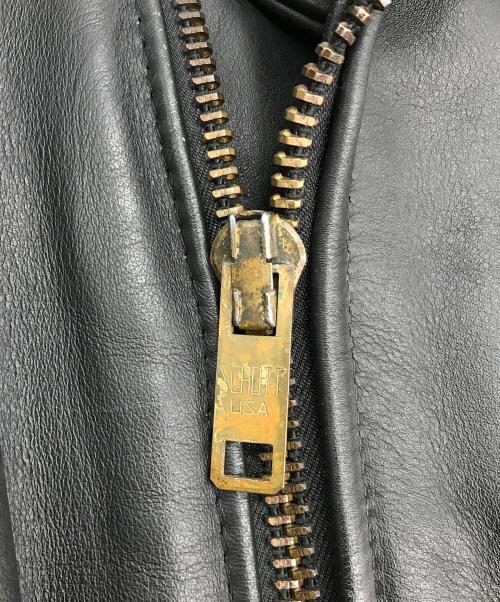 Schott（ショット）Schott (ショット) ダブルライダースジャケット ブラック サイズ:36の古着・服飾アイテム