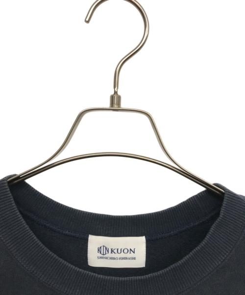 KUON（クオン）KUON (クオン) BORO BANDED ARM SWEATSHIRT ブルー サイズ:MEDIUMの古着・服飾アイテム
