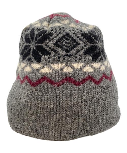 DIOR HOMME（ディオール オム）Dior Homme (ディオール オム) ノルディック柄 ウール ニットキャップ グレーの古着・服飾アイテム