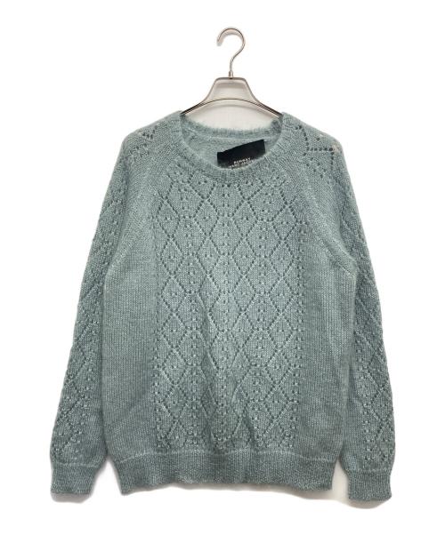 MARC JACOBS（マークジェイコブズ）MARC JACOBS (マーク ジェイコブス) モヘヤ混ローゲージニット スカイブルー サイズ:Lの古着・服飾アイテム