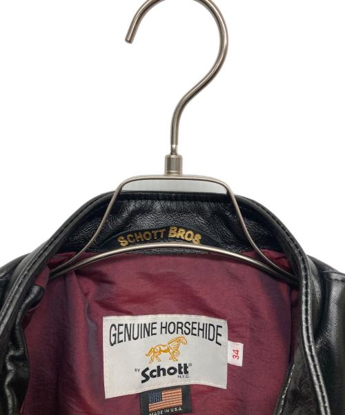 Schott（ショット）Schott (ショット) HORSE LEATHER CAFE RACE 641XX ブラック サイズ:34の古着・服飾アイテム