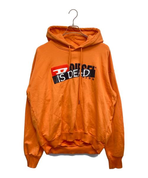 DIESEL（ディーゼル）DIESEL (ディーゼル) ロゴパーカー オレンジ サイズ:Lの古着・服飾アイテム