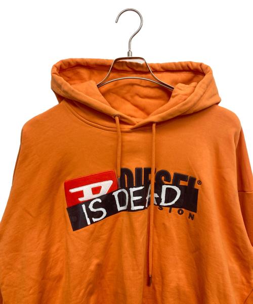 DIESEL（ディーゼル）DIESEL (ディーゼル) ロゴパーカー オレンジ サイズ:Lの古着・服飾アイテム