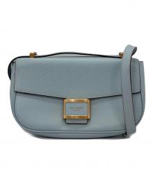Kate Spade（ケイトスペード）の古着「フラップチェーンクロスボディバッグ」｜ブルー