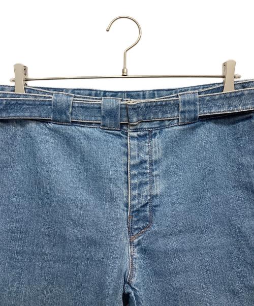 PRADA（プラダ）PRADA (プラダ) ベルト付きデニムパンツ ブルー サイズ:４０Sの古着・服飾アイテム