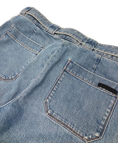 PRADA（プラダ）PRADA (プラダ) ベルト付きデニムパンツ ブルー サイズ:４０Sの古着・服飾アイテム