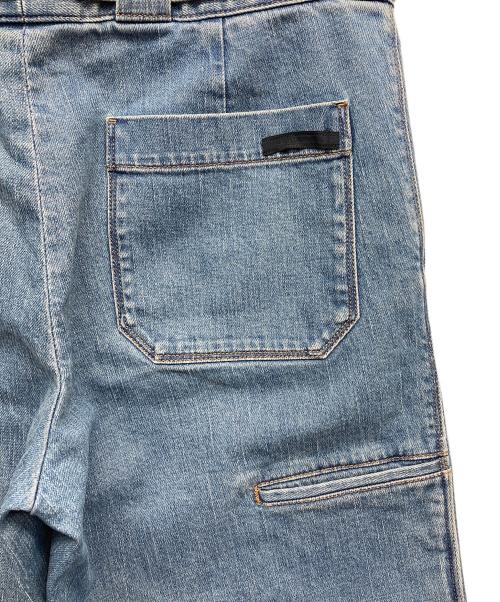 PRADA（プラダ）PRADA (プラダ) ベルト付きデニムパンツ ブルー サイズ:４０Sの古着・服飾アイテム