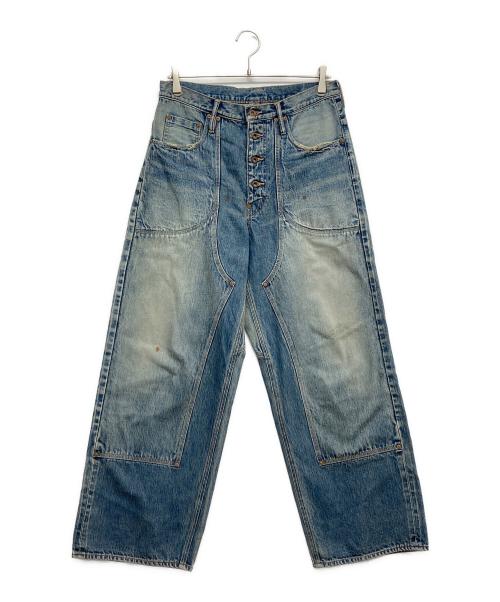 SUGARHILL（シュガーヒル）SUGARHILL (シュガーヒル) UNUSED (アンユーズド) FADED DOUBLE KNEE DENIM PANTS インディゴ サイズ:32の古着・服飾アイテム