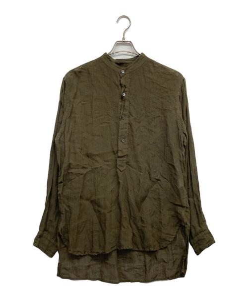 MAATEE&SONS（マーティーアンドサンズ）MAATEE&SONS (マーティーアンドサンズ) リネンプルオーバーシャツ グリーン サイズ:1の古着・服飾アイテム