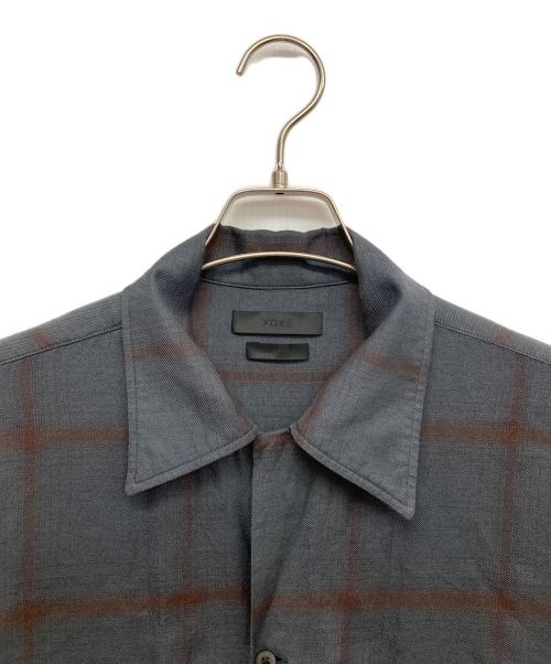 YOKE（ヨーク）YOKE (ヨーク) レーヨンオープンカラーシャツ ネイビー サイズ:2の古着・服飾アイテム