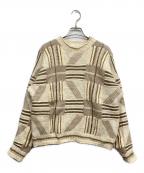 TODAYFULトゥデイフル）の古着「Geometric Hand Knit」｜ベージュ
