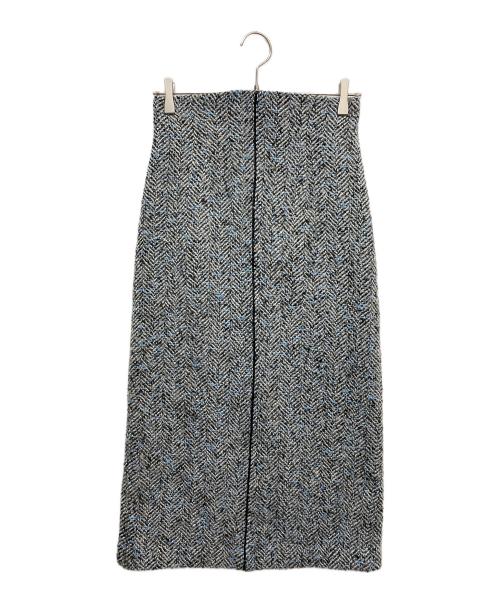 Adam et Rope（アダム エ ロペ）Adam et Rope (アダム エ ロペ) パイピングラインツイードスカート グレー サイズ:36の古着・服飾アイテム
