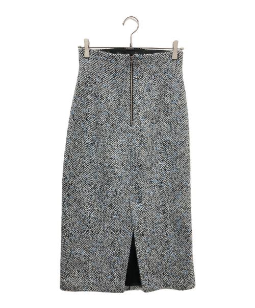 Adam et Rope（アダム エ ロペ）Adam et Rope (アダム エ ロペ) パイピングラインツイードスカート グレー サイズ:36の古着・服飾アイテム